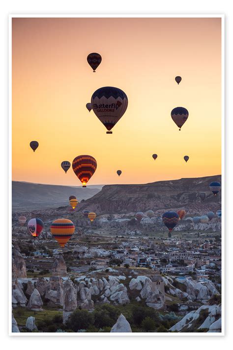 Hot Air Balloons In Cappadocia Print By Matteo Colombo Posterlounge