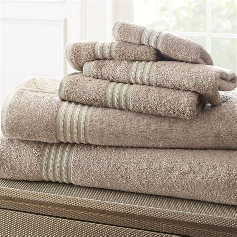 Ultra Soft Bamboo Towel Set Features Six Piece Bamboo Towel Set With
