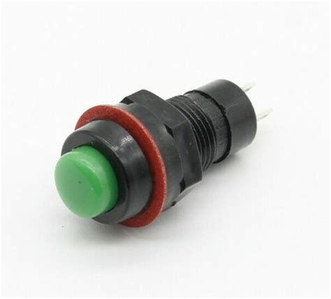 Switch Pulsador On Redondo Verde 2p 15a 250v Electronica Plett