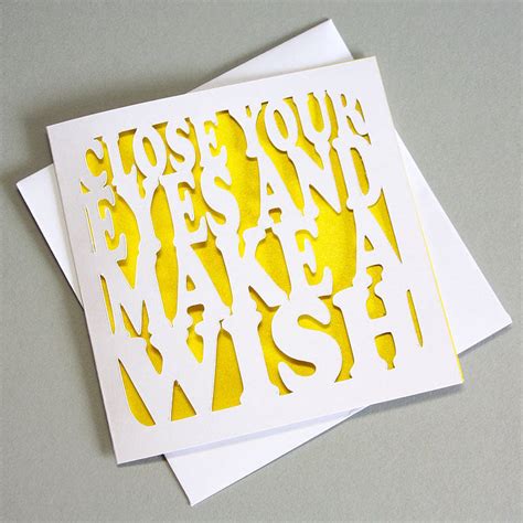 Make A Wish Birthday Card By Whole In The Middle