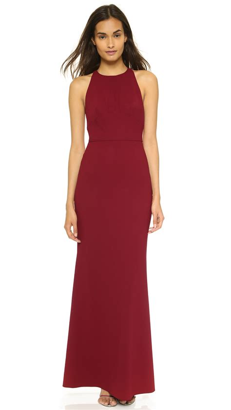 Lyst Jill Jill Stuart Crepe Maxi Dress Cherry Wood In Red