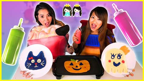 Pancake Art Challenge Halloween Edition Youtube