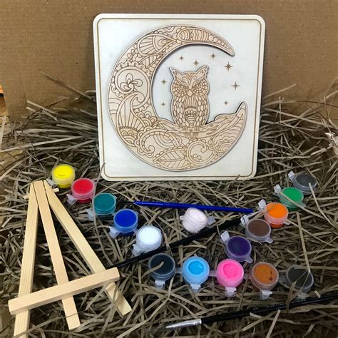 Paint Your Own Kit Craft Kit For Adults Wooden Diy Paint Etsy Uk