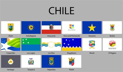 Todas Banderas De Regiones De Chile 21827232 Vector En Vecteezy