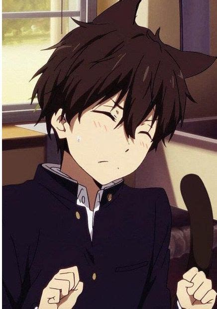 Neko Oreki Houtarou Hyouka Anime Cat Boy Neko Boy Anime Neko Cute