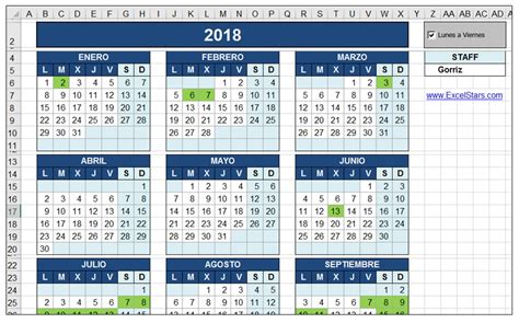 Calendario Laboral En Excel 2023 Download Imagesee