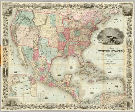 Map Of The United States Of America The British Provinces Mexico The
