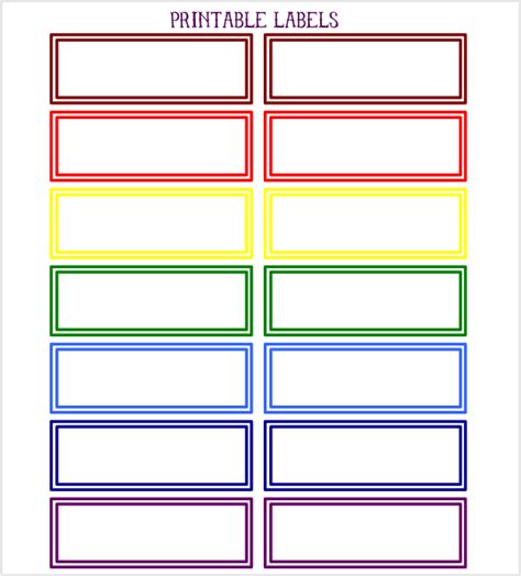 Colored Labels Free And Printable Label Printable
