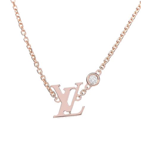 Louis Vuitton 18k Pink Gold Diamond Idylle Blossom Lv Pendant Necklace