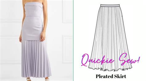 How To Sew Knife Pleats Midi Pleated Skirt Tutorial Quick Sew