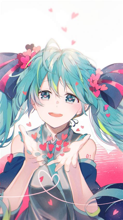 Download Cute Anime Girl Hatsune Miku Artwork Wallpaper 750x1334 Iphone 7 Iphone 8