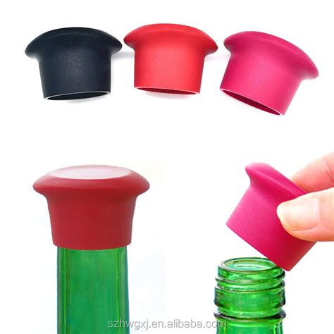 Silicone Rubber Bottle Cap For Red Wine With Emboss Process For Wine
