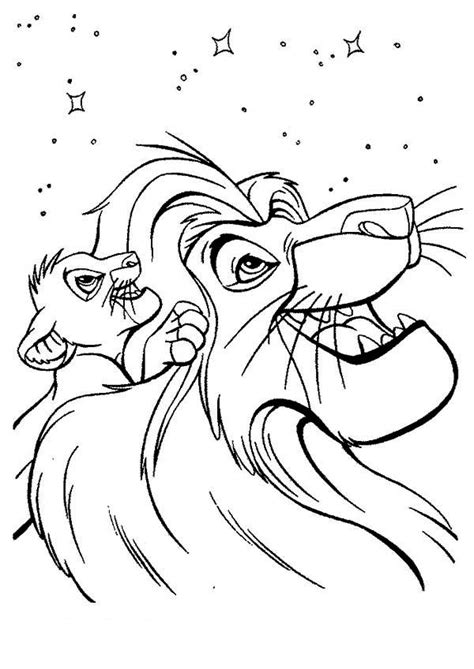 Lion king coloring pages best coloring pages for kids. Mufasa And Simba Looking At The Stars The Lion King ...