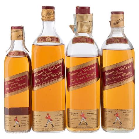 Johnnie Walker Red Label Blended Old Scotch Whisky Piezas 4 En