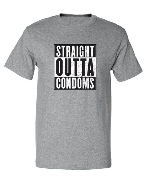 Straight Outta Condoms Logo Funny Unisex T Shirt Etsy