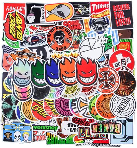 Cool Brand Stickers 100pcs Fashion Skateboard Stickers