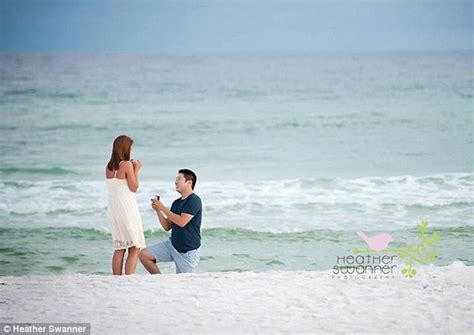 Asian Man Proposes To Attractive White Girl At The Beach