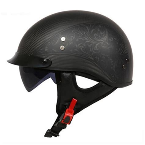 Dot Approved Carbon Fiber Half Faced Motorcycle Helmet Motorcycle Helmets Half Helmets Dot