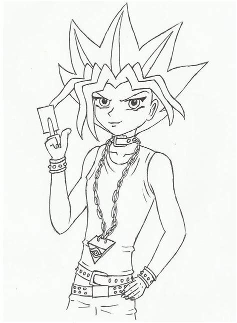 Seto Kaiba From Yu Gi Oh Coloring Page Free Printable Coloring Pages