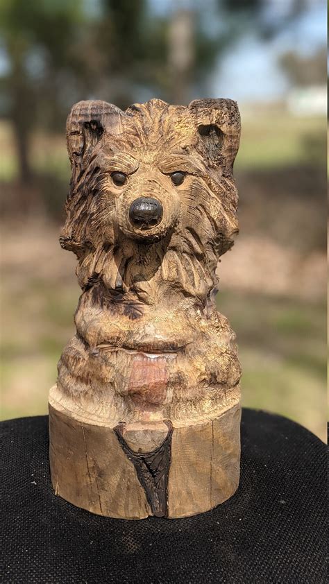 Wolf Chainsaw Wood Carving Etsy
