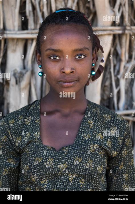 Portrait Of An Amhara Girl Amhara Region Weldiya Ethiopia Stock