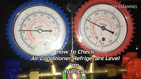 How To Check Air Conditioner Ac Refrigerant Level On Car Youtube