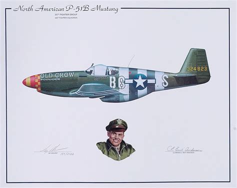 Clarence E “bud” Anderson North American P 51 Mustang Fighter Bfd Wwii
