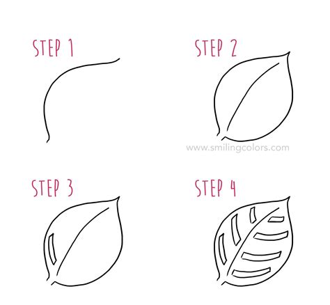 Leaf Drawing Step By Step Tutorial Start Doodling Today