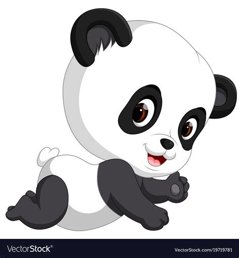Cute Funny Baby Panda Royalty Free Vector Image