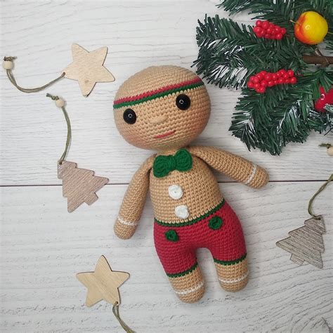 PATTERN Crochet Gingerbread Man Amigurumi Gingerbread Boy Etsy