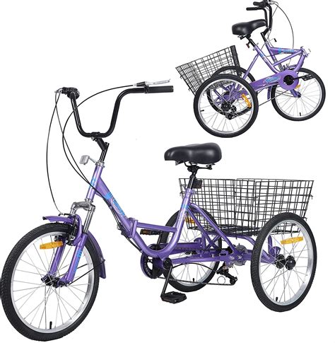 Buy Szn Folding Adult Tricycles 7 Speed 2024 Inch Foldable Adult