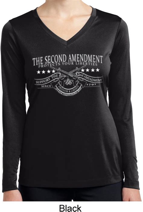 The Second Amendment Ladies Dry Wicking Long Sleeve Shirt The Second Amendment Ladies Shirts