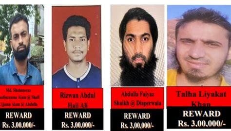 Rewards Announced On Four Wanted Accused In Pune Isis Module Punekar News