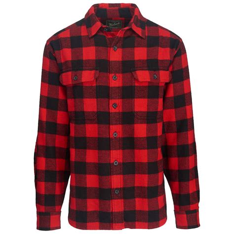 Woolrich Mens Oxbow Bend Plaid Flannel Shirt Modern Fit Bobs Stores
