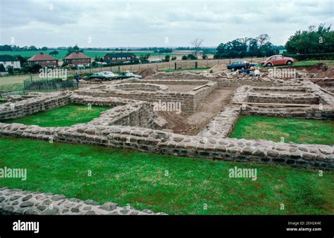 Roman Mansion Archaeological Works In Progress At Wall Roman