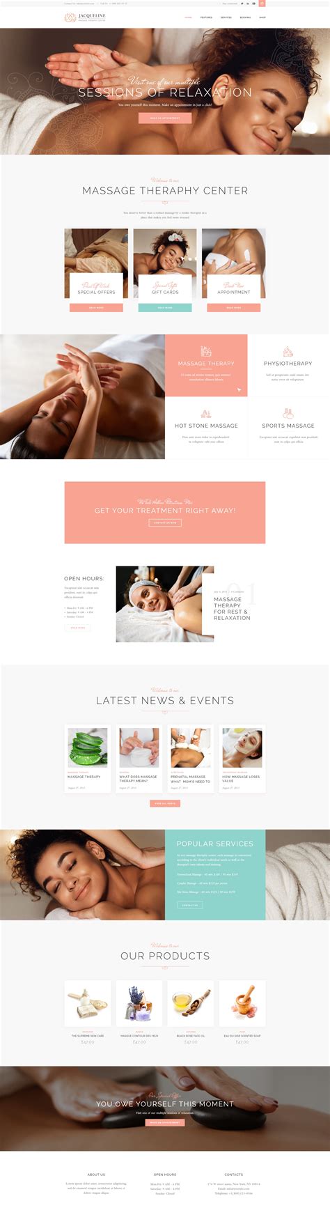 Jacqueline Spa And Massage Salon Elementor Template Kit By Themerex