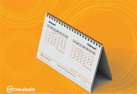 Desain Kalender Elegan Kalender Dinding 2020 Model 4 Bulan Dengan