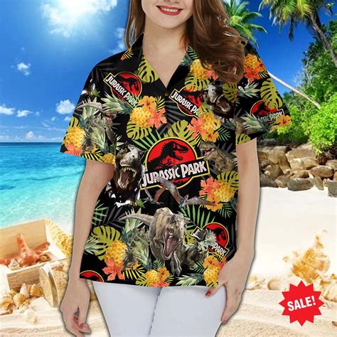 Jurassic Park Tropical Dinosaur Hawaiian Shirt