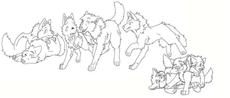 Wolf Lineart By Firewolf Anime By Wajagirl123 On Deviantart