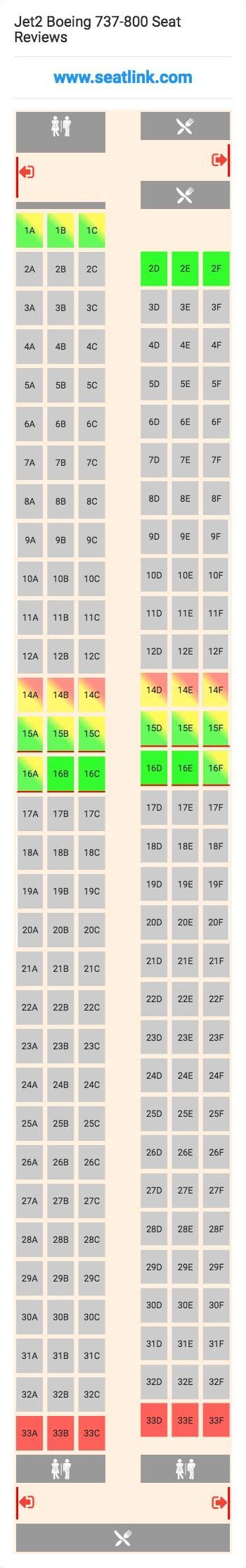 Jet2 Boeing 737 800 738 Seat Map Airline Seating Charts And Cabin