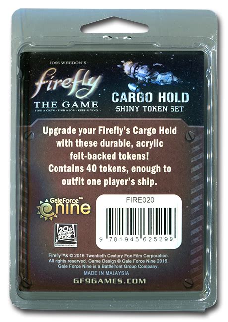 Firefly The Game Cargo Hold Shiny Token Set Simtasia