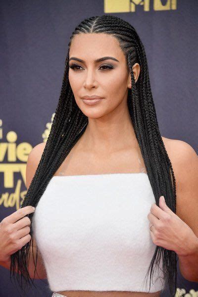 Kim Kardashian Rocks African Braids To The Mtv Movie And Tv Awards