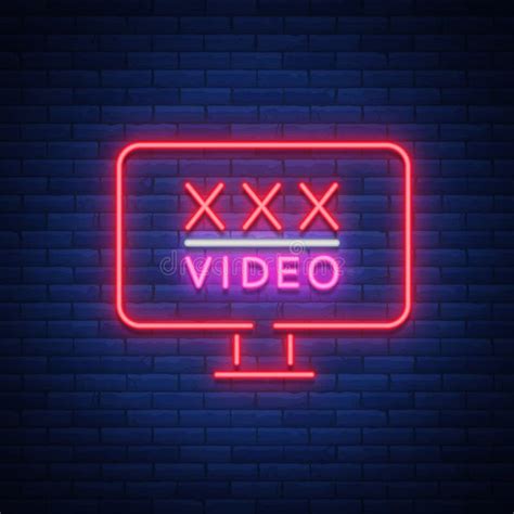 Adult Video Neon Sign Design Template Neon Logo Xxx Video Sex Industry Light Banner Night