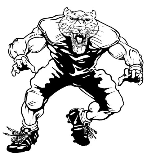 Football Cougars Panthers Mascot Decal Sticker 2