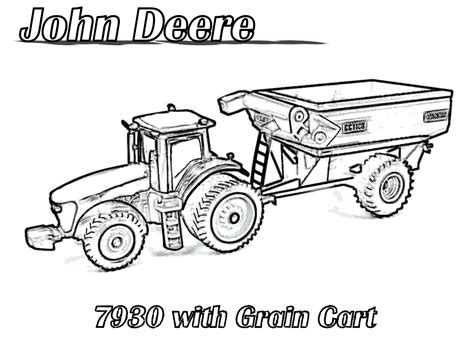 John Deere Harvester Coloring Pages Coloring Pages