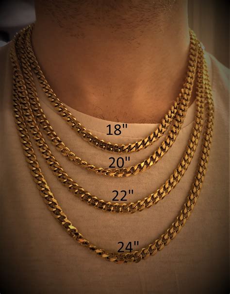 7MM 18K Gold Chain Miami Cuban Link Chain Gold Cuban Link Etsy UK