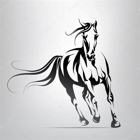Silhouette Of Running Horse ⬇ Vector Image By © Nutriaaa Vector Stock