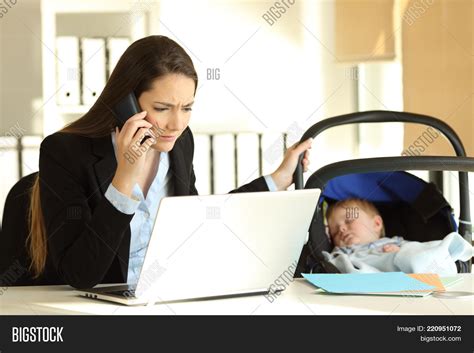 stressed mother image and photo free trial bigstock