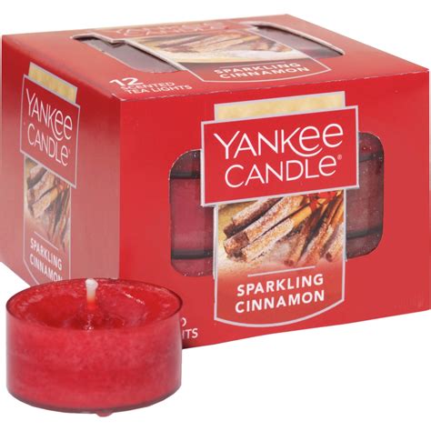 Yankee Candle Sparkling Cinnamon Tea Light Candle 12 Pk Candles And Home Fragrance Household