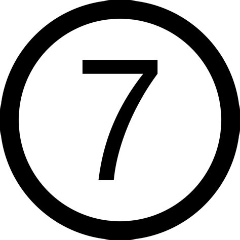 Number Seven In A Circle Svg Png Icon Free Download 28714